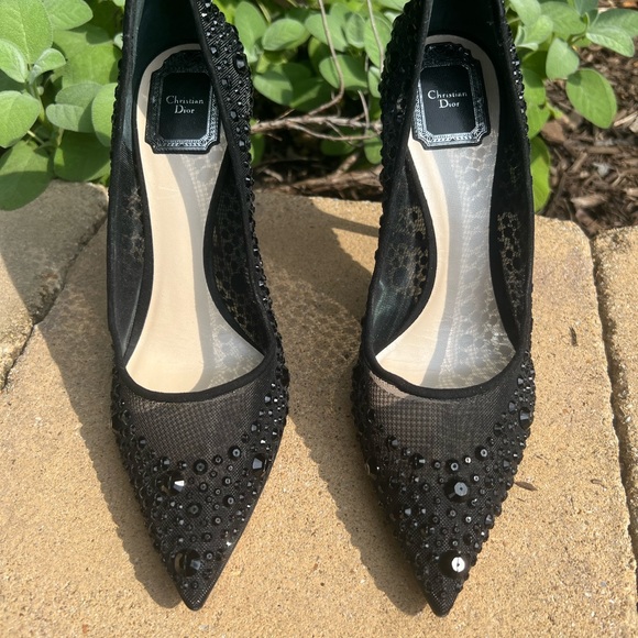 NWOB Christian Dior Size 38.5 Beaded Heels - Picture 9 of 15